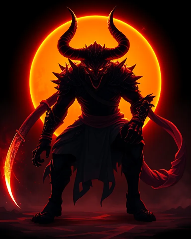 Portrait of King of curses