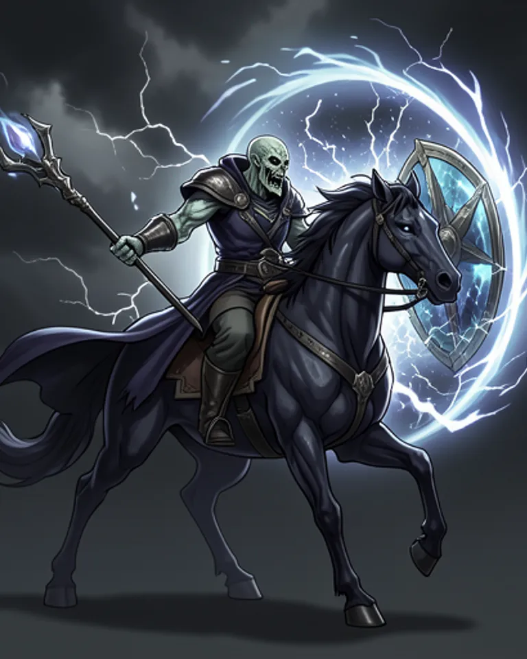 Portrait of Shadowmounted Lich shatters realit