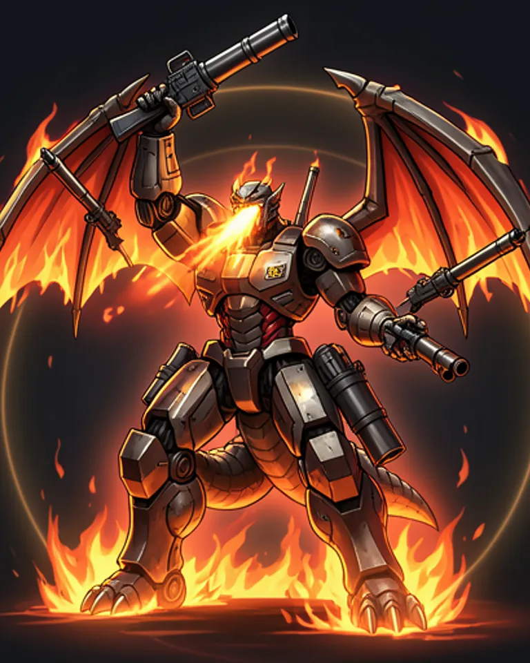 Portrait of Mecha Dragon - War Machine