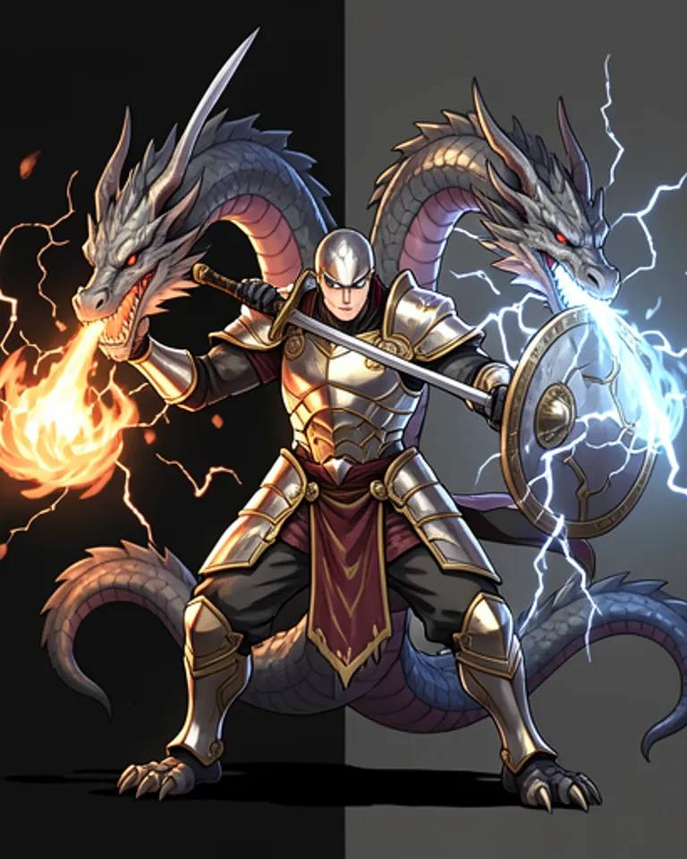 Portrait of Susanoo the 3-Headed Dragon