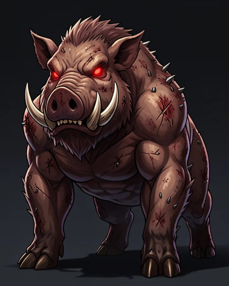 Portrait of The Killer Boar