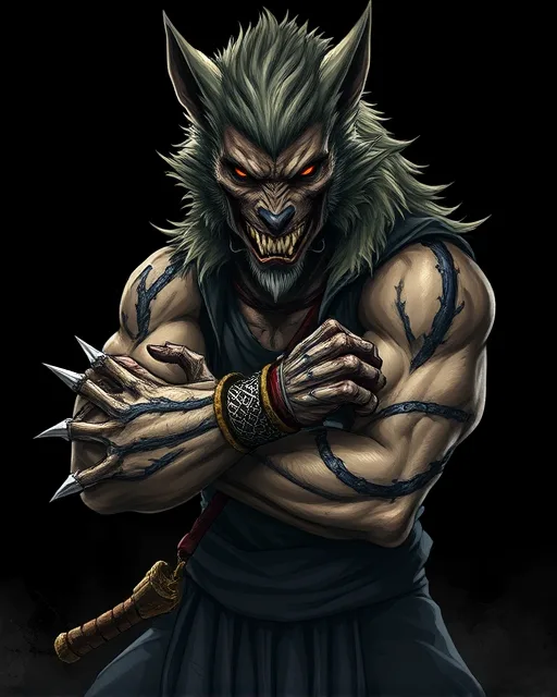 Portrait of Bone Werewolf