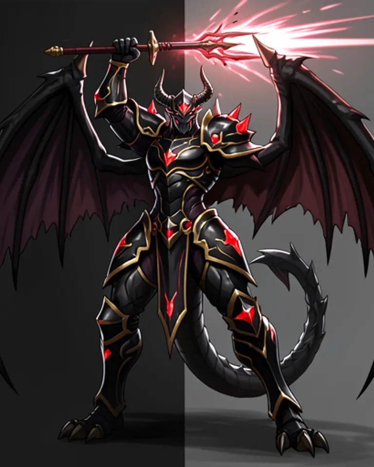 Portrait of Red Eyes Black Dragon 