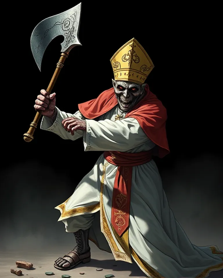 Portrait of Zombie Pope Francis