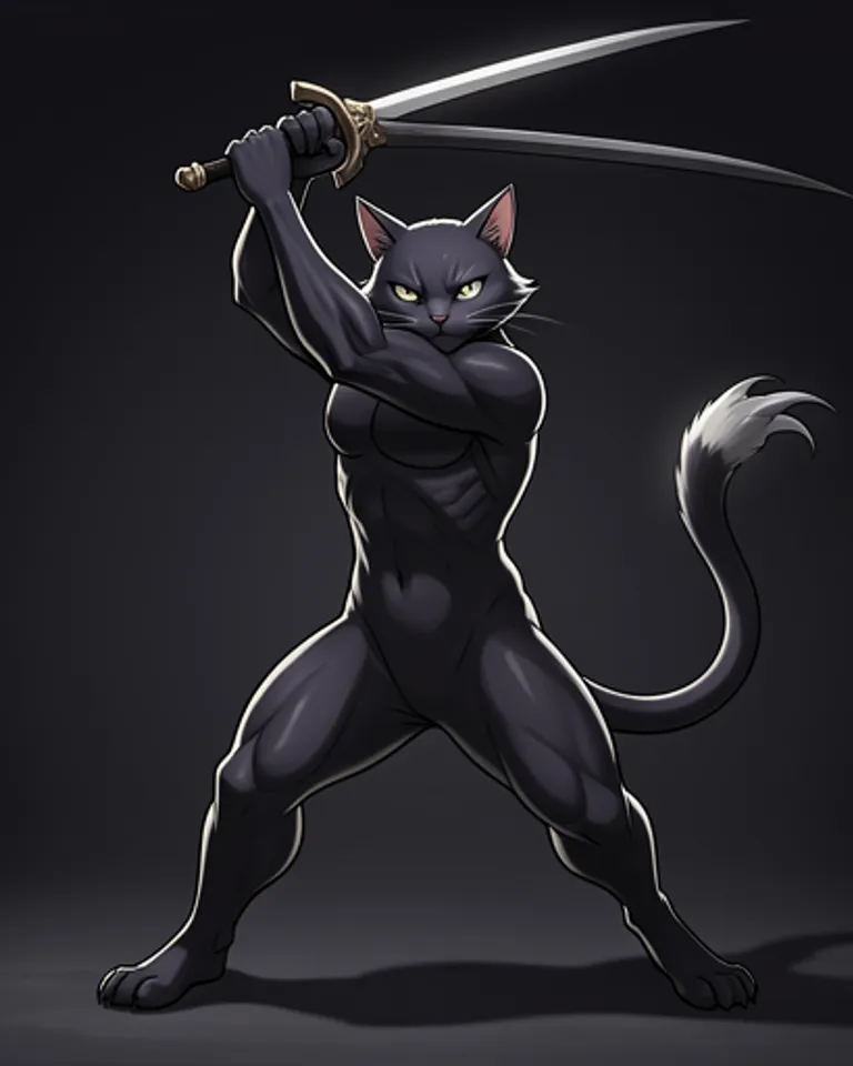 Portrait of Slasher the Night Cat