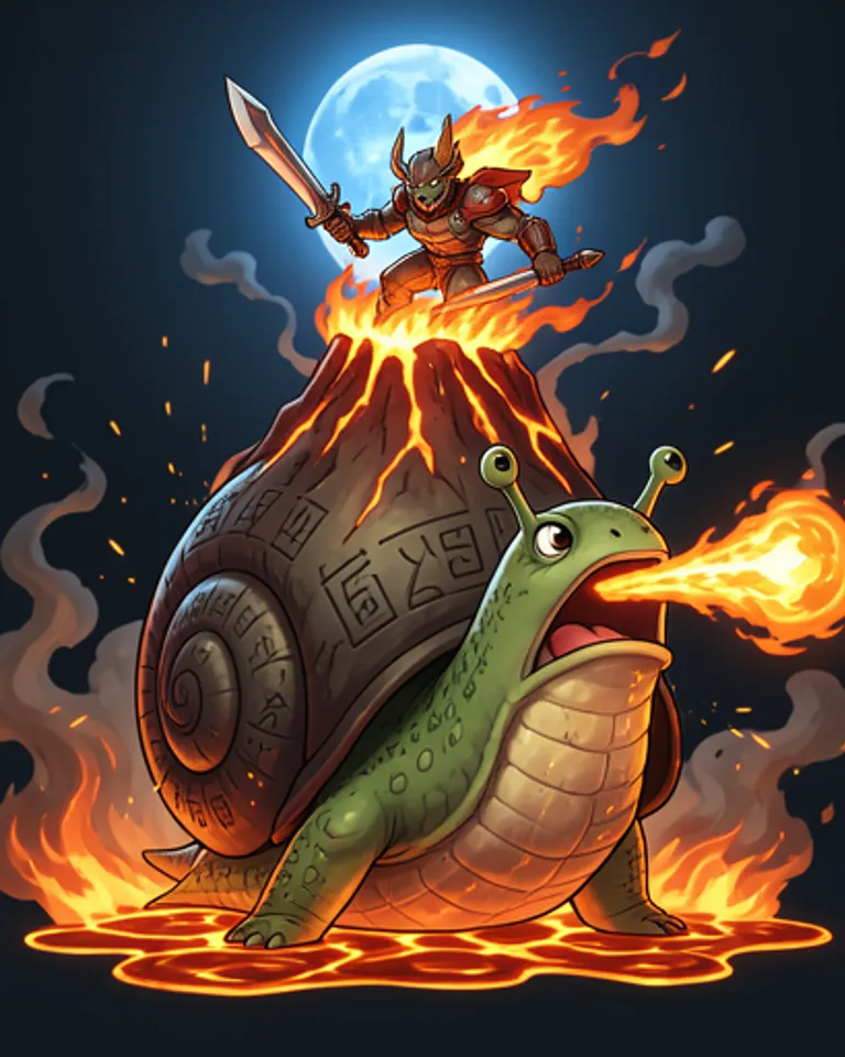 Portrait of Infernal Ramonillo, the snail