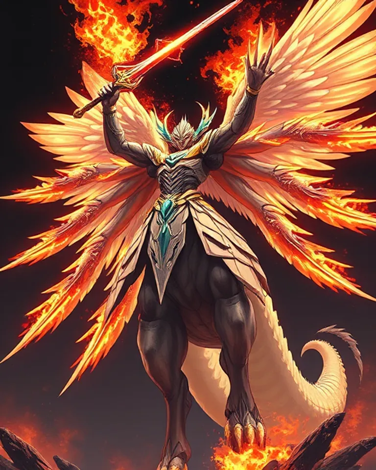 Portrait of God of million arms and beasts