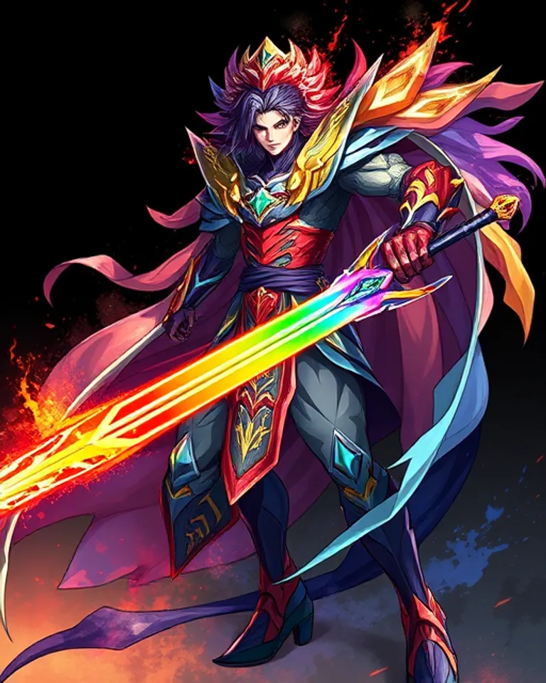 Portrait of Tion the Rainbow celestial god