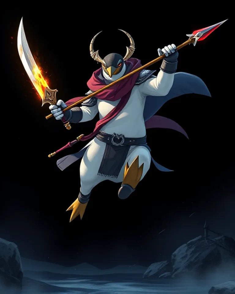 Portrait of Pengu the Trickster God