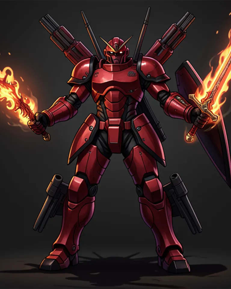 Portrait of Red And Black Attack