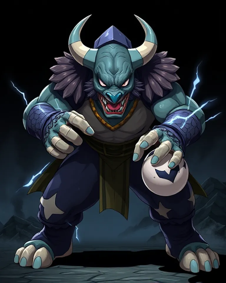 Portrait of Oghungu the milking (evil) man(dog)