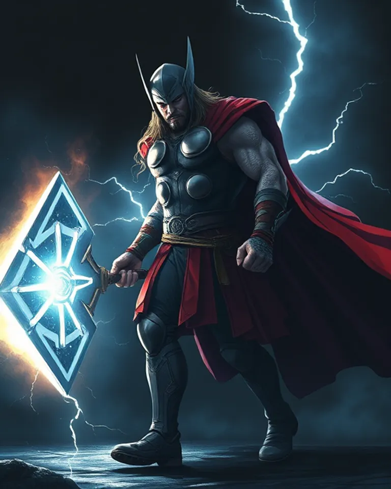 Portrait of Thor the odin son