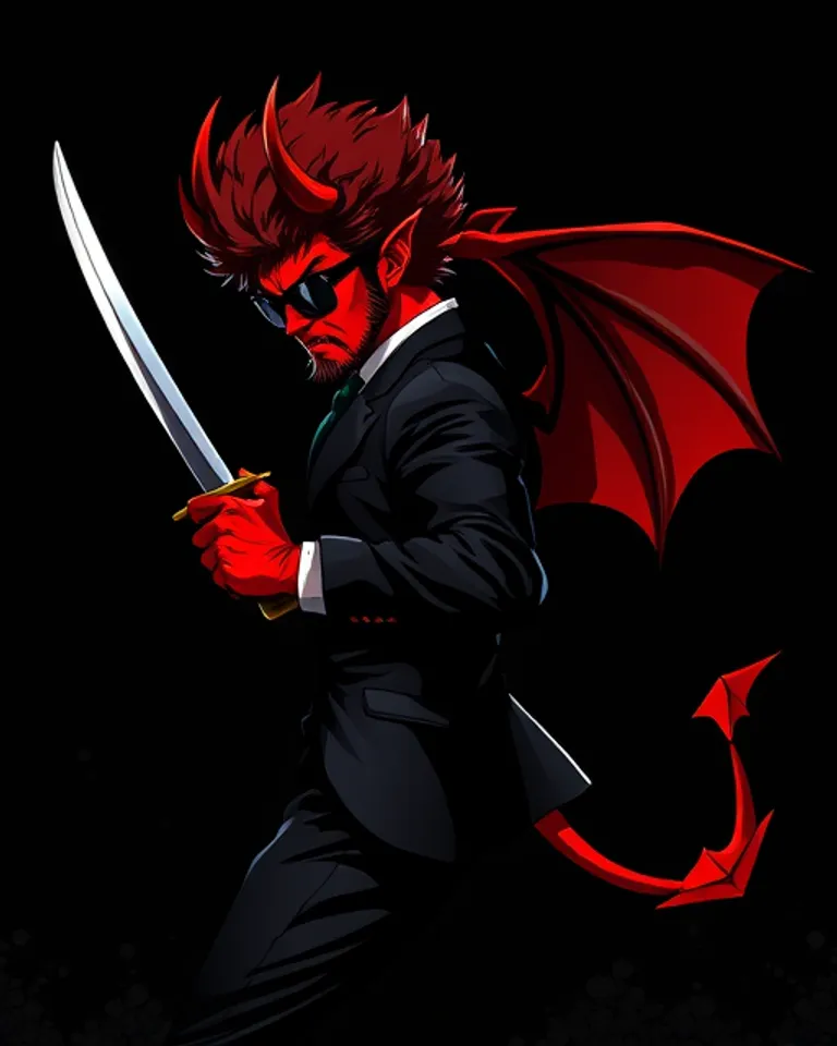 Portrait of Afro Devil