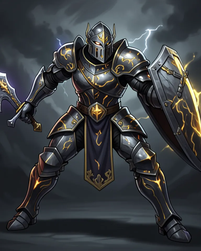 Portrait of Farfadox the netherite knight