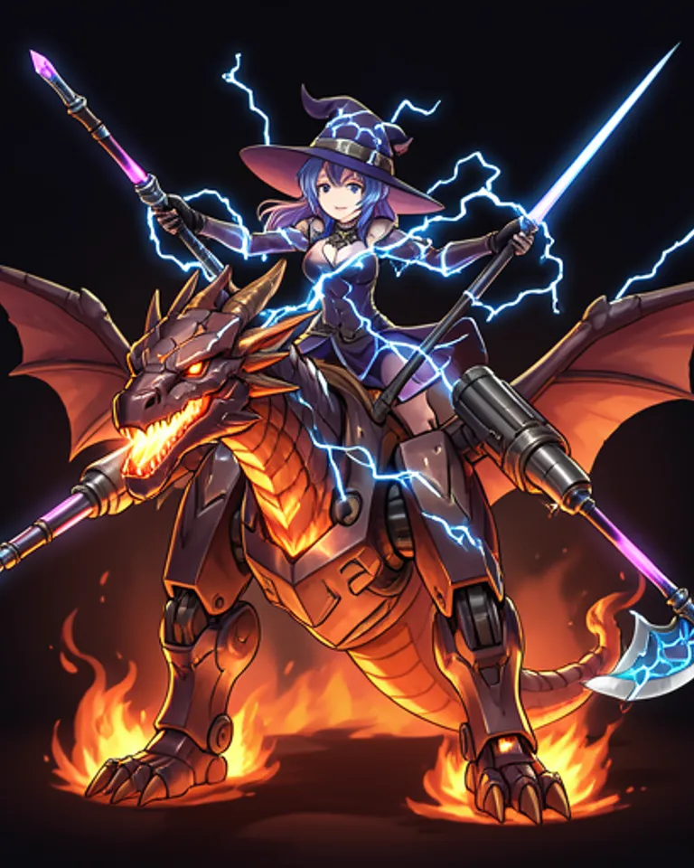 Portrait of Lightning Witch reborn on Mechdrag