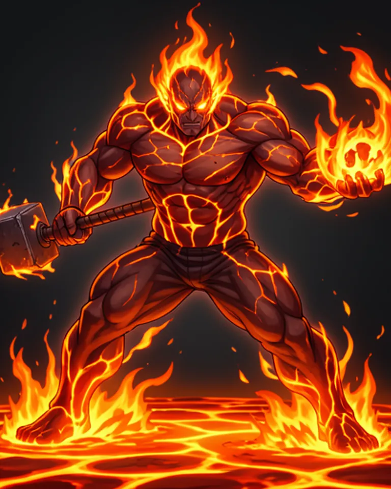 Portrait of Flameheart the Fire Eater