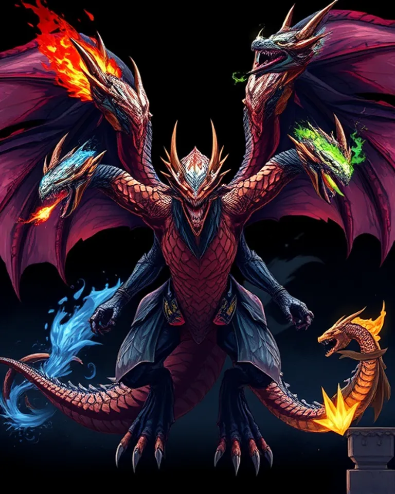 Portrait of Tiamat, Queen of Dragons