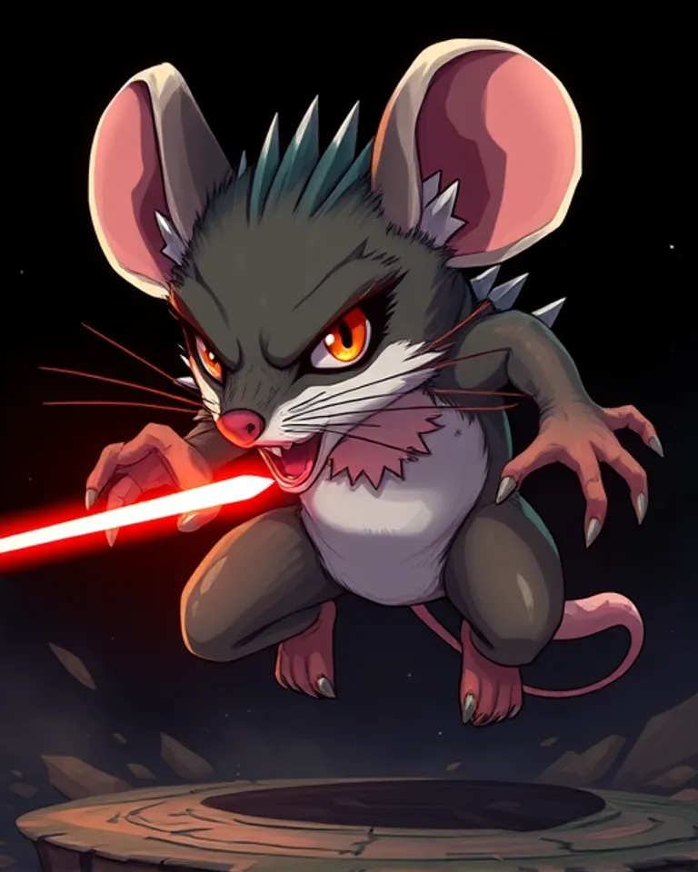 Portrait of Rudi, the killer mouse