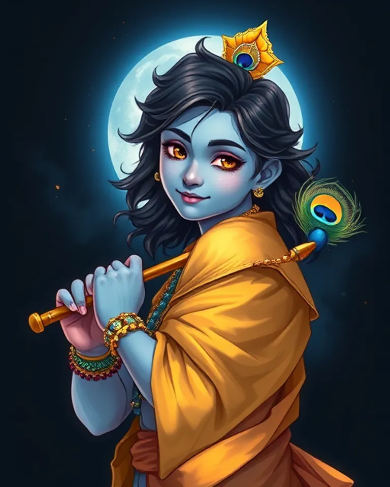 Portrait of KRSHNA- dharmic guide 