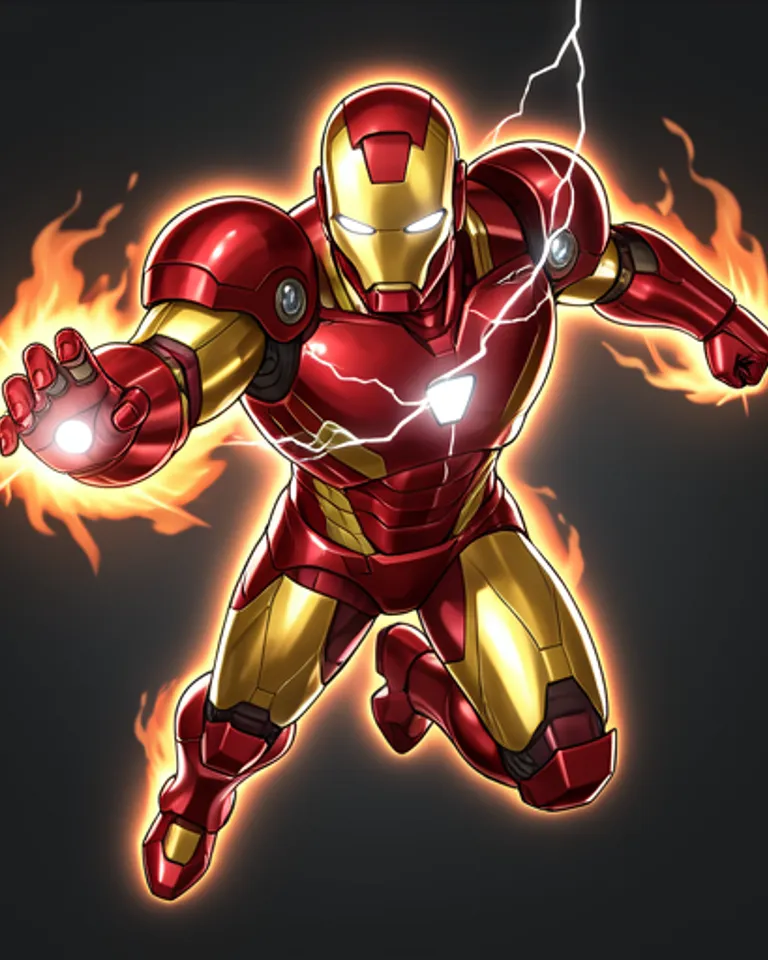Portrait of Flying Iron Man