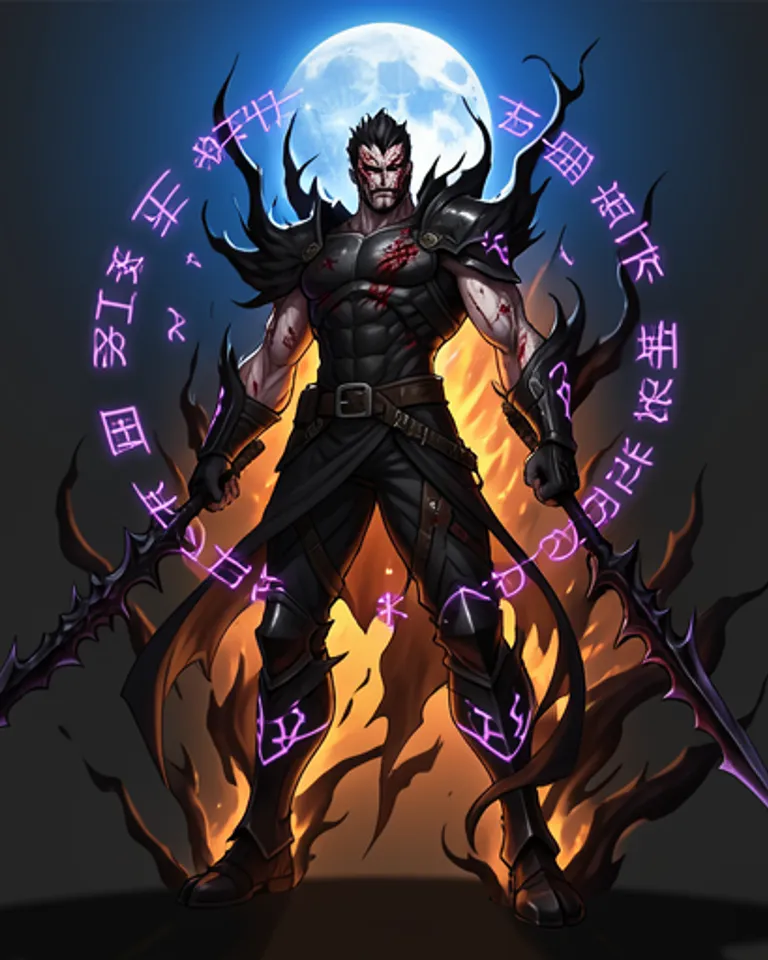 Portrait of Black The Shadow and Deathbringer