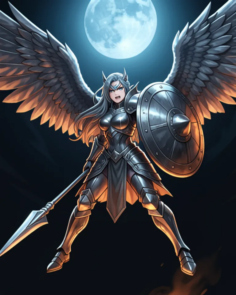 Portrait of Metal Valkyrie of the Storm