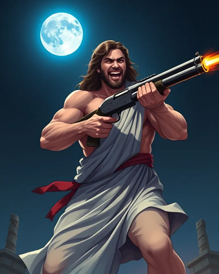 Portrait of Jesus Shotgun Christ