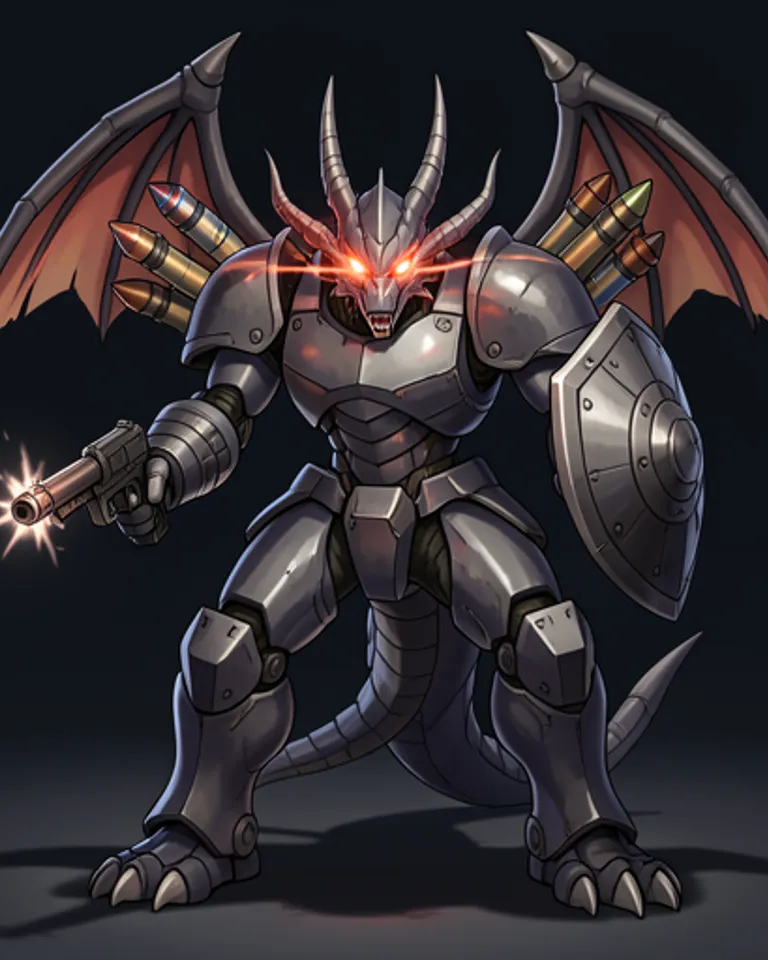 Portrait of Teleporting Robot Dragon