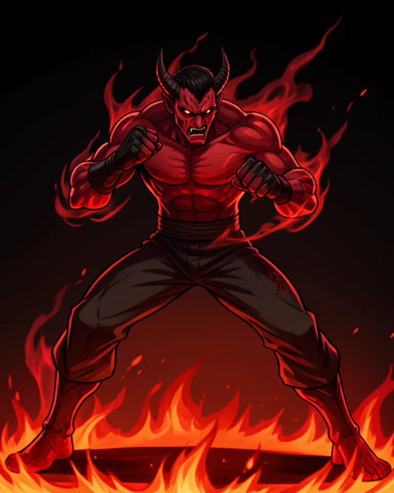 Portrait of Akah the demon 