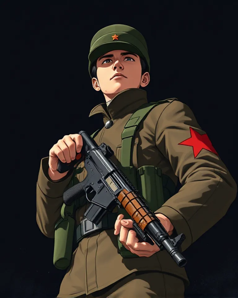Portrait of Dmitriy the WW2 Soviet Soldier