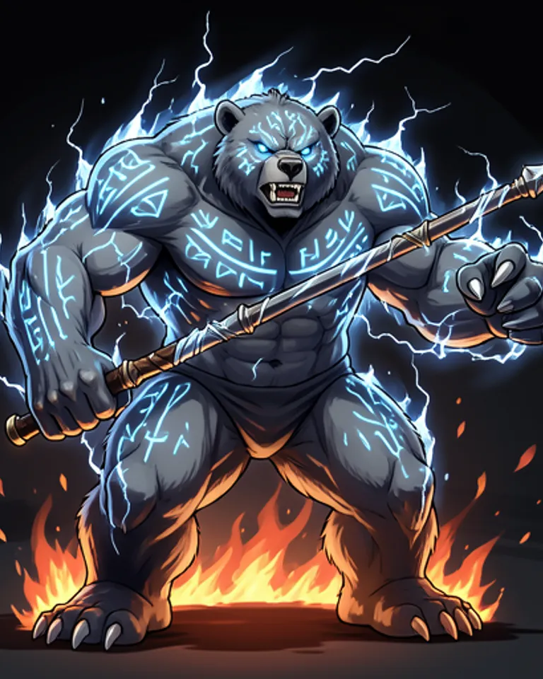 Portrait of Kunban, the divine beast