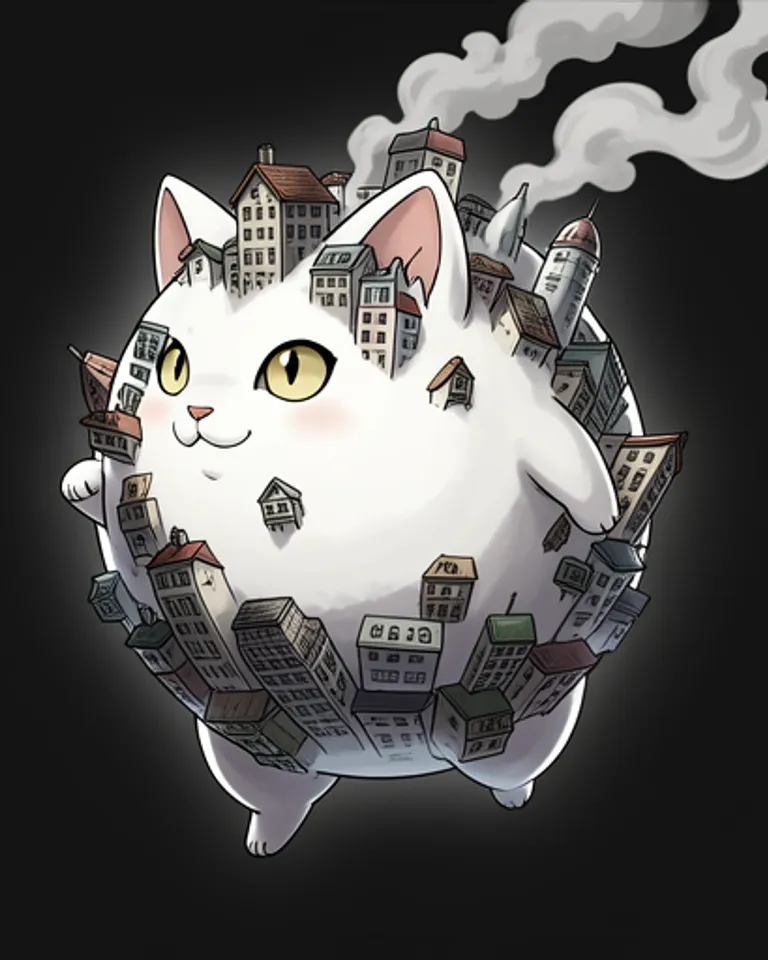 Portrait of Floating cat