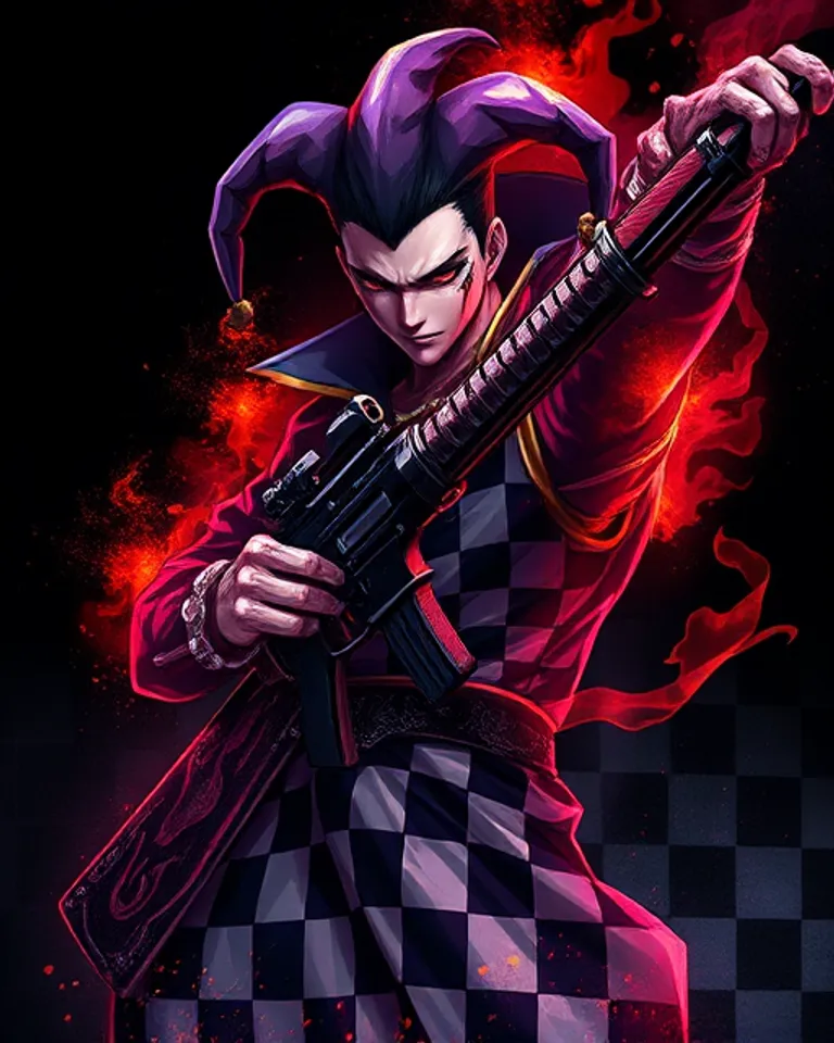 Portrait of Mottled jester