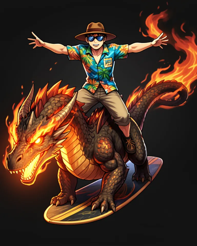 Portrait of Dragon Surfer