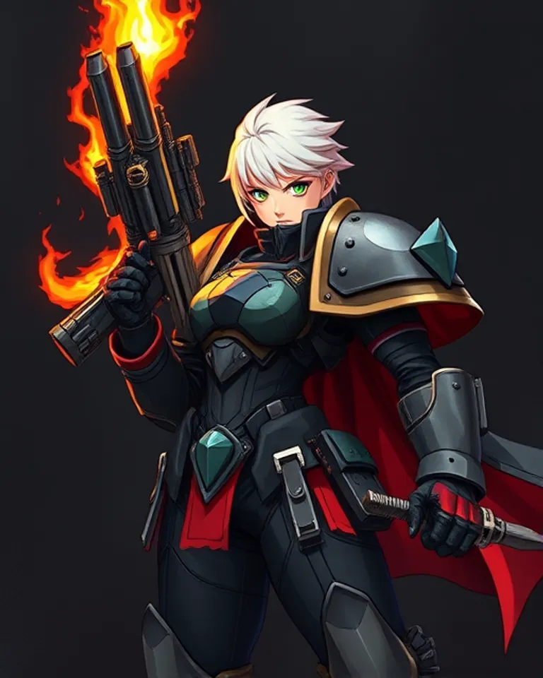 Portrait of Flamey the flamer sister