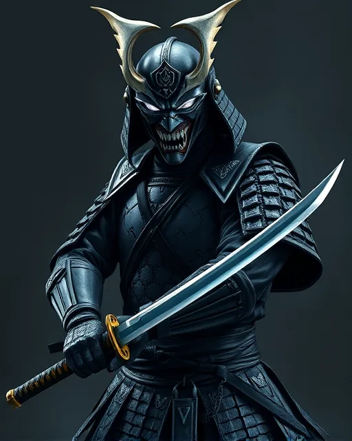 Portrait of Shadow Samurai