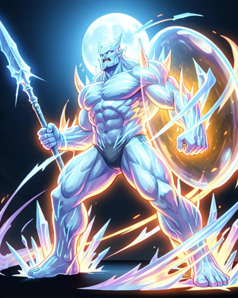 Portrait of Gigantis, frost god giant