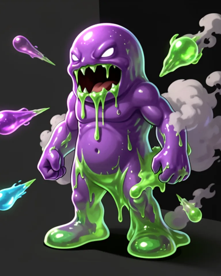 Portrait of Acidic slime. No feet or legs