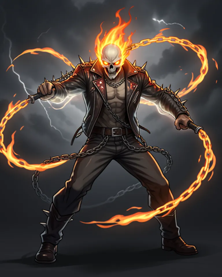 Portrait of Ghost Rider, Vengeance Astride 
