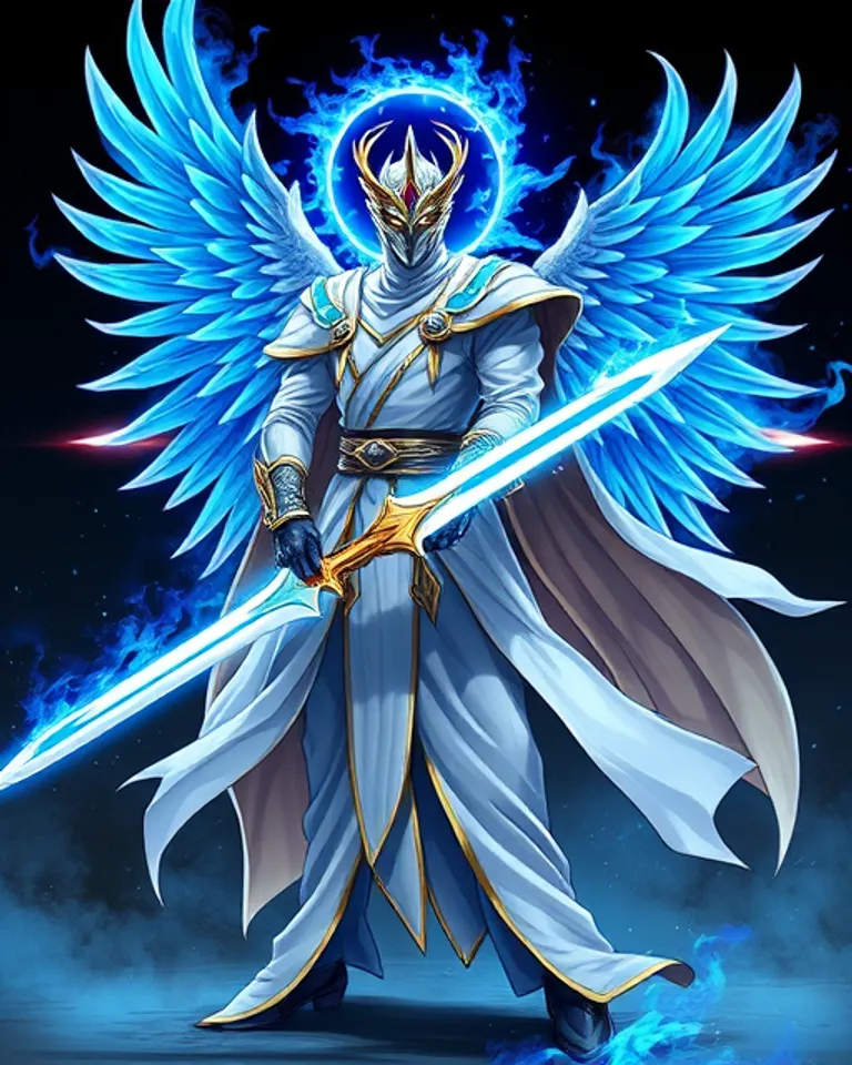 Portrait of The Masked King of Blue Flames