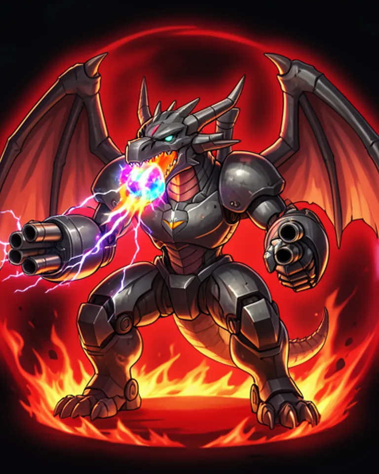 Portrait of Mecha Dragon - Destruction