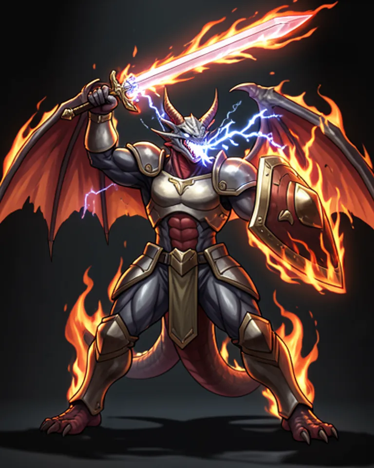 Portrait of Lightning Larry the Demonic Lizard