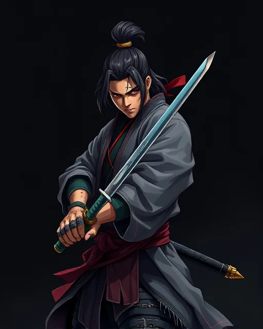 Portrait of Cursed Samurai