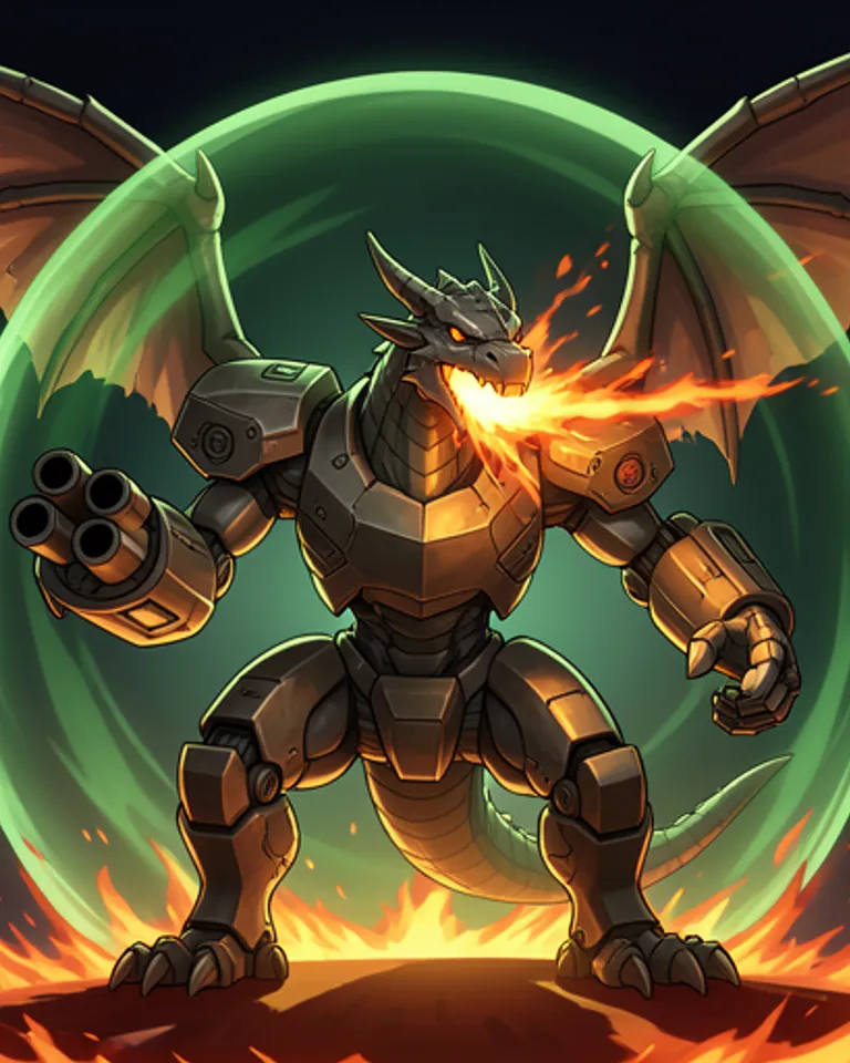 Portrait of Mother Mecha Dragon