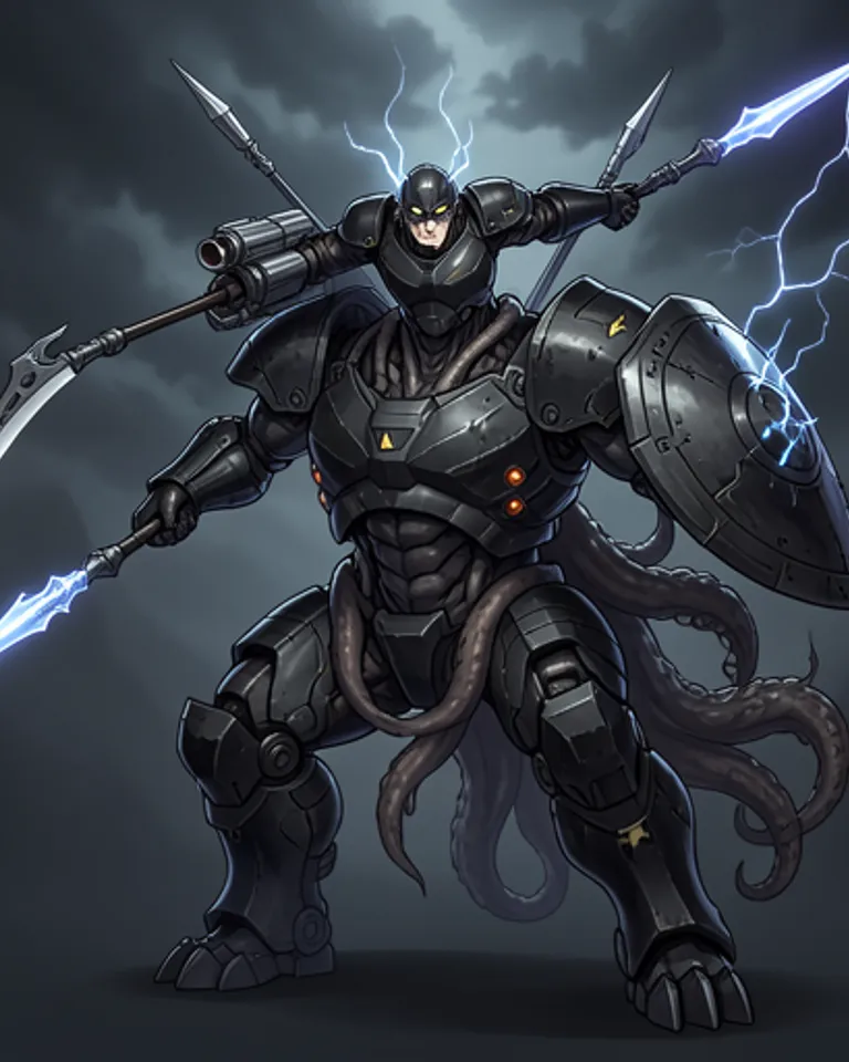 Portrait of Titan abyss mounted war machine