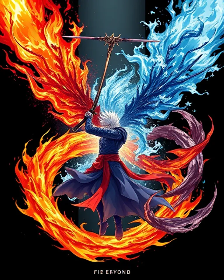 Portrait of Fire and Water Eldritch