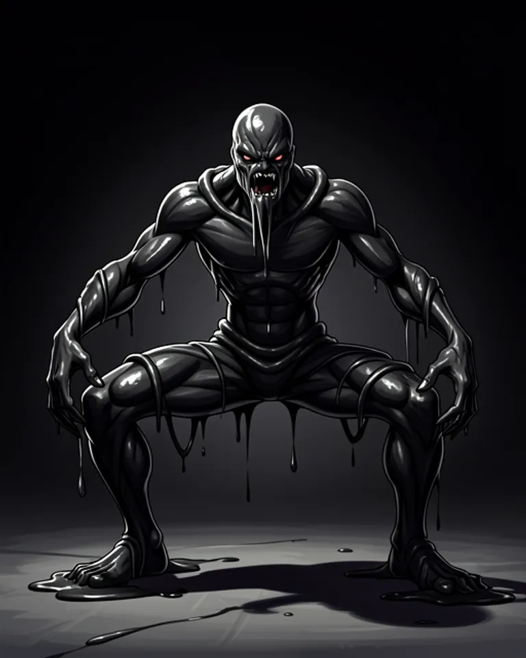 Portrait of Black Ooze Man