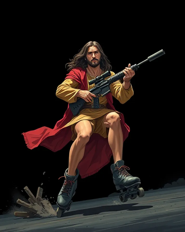 Portrait of Jesus Christ Roller Sniper