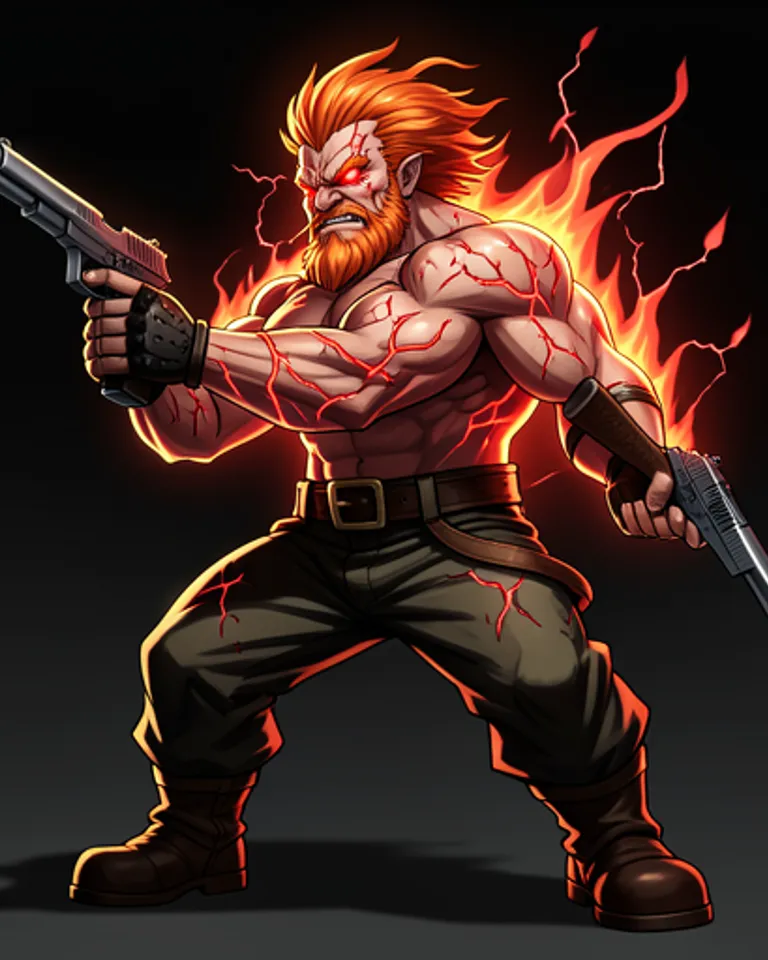 Portrait of Dorthan, the Rage... but Guns