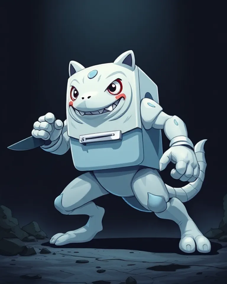 Portrait of Fridgy the ice cold killer